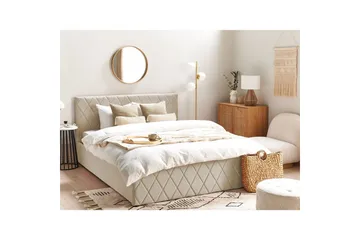 Sängram Säng med förvaring Rochefort Beige 160x200 - Möbler - Säng - Säng med förvaring