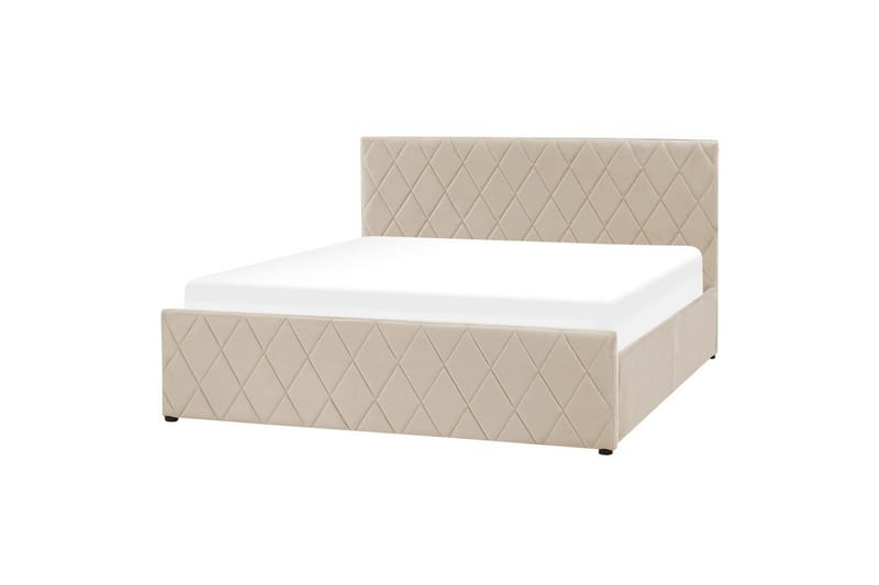 Sängram Säng med förvaring Rochefort Beige 160x200 - Möbler - Säng - Säng med förvaring