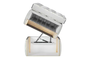 Adrianah Säng 200x200 cm - Blå/Grå/Vit - Möbler - Säng - Sängram & sängstomme