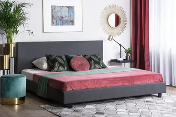 Albi Dubbelsäng 160x200 cm - Grå - Möbler - Säng - Sängram & sängstomme