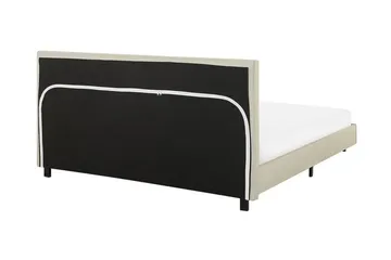 Albi Dubbelsäng 160x200 cm i Tyg med Sänggavel - Beige - Möbler - Säng - Sängram & sängstomme