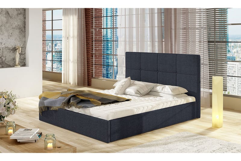 Allatessa Sängram 180x200 cmLED-belysning - Grå - Möbler - Säng - Sängram & sängstomme