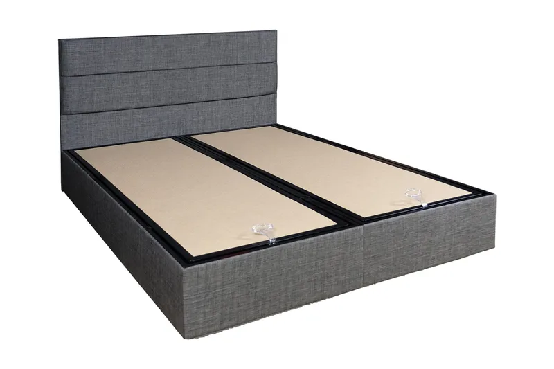 Argentu Sängram med Sänggavel 160x200 cm, Grå