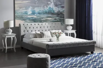 Avallon Dubbelsäng 140x200 cm - Grå - Möbler - Säng - Sängram & sängstomme