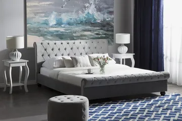 Avallon Dubbelsäng 140x200 cm - Grå - Möbler - Säng - Sängram & sängstomme