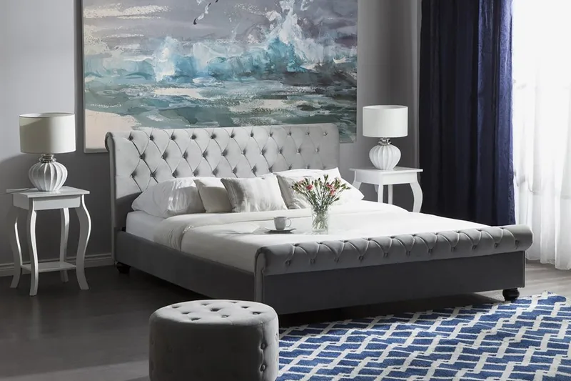 Avallon Dubbelsäng 140x200 cm - Grå - Möbler - Säng - Sängram & sängstomme