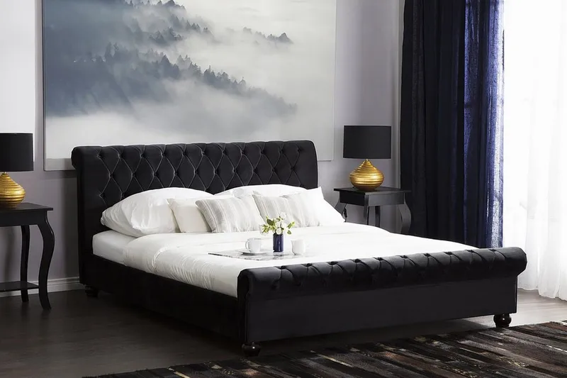 Avallon Dubbelsäng 180 200 cm - Svart - Möbler - Säng - Sängram & sängstomme
