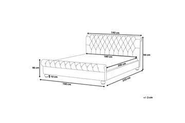 Avallon Dubbelsäng 180x200 cm - Beige - Möbler - Säng - Sängram & sängstomme