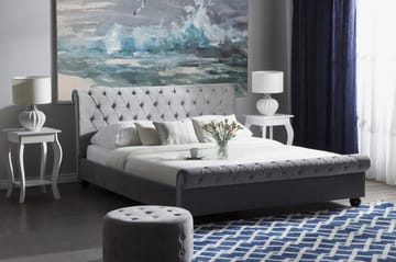 Avallon Dubbelsäng 180x200 cm - Grå - Möbler - Säng - Sängram & sängstomme