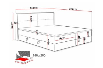 Aviemore Sängram 140x200 cm - Möbler - Säng - Sängram & sängstomme
