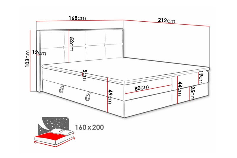 Aviemore Sängram 160x200 cm - Möbler - Säng - Sängram & sängstomme