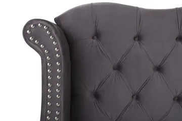 Ayette Dubbelsäng 160x200 cm - Grå/Sammet - Möbler - Säng - Sängram & sängstomme