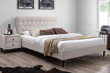 Bädd Emilia 90x200 cm Ljusbeige - Möbler - Säng - Sängram & sängstomme