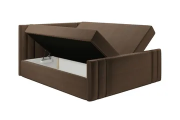 Betvallen Komplett Sängpaket 180x200 cm med Sänggavel + Bäddmadrass med Fasthetsgrad Medium - Brun - Möbler - Säng - Sängram & sängstomme