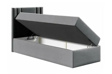 Betvallen Komplett Sängpaket med Förvaring 90x200 cm med Sänggavel + Bäddmadrass - Vit - Möbler - Säng - Sängram & sängstomme