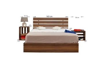 Bielany Sängram 165x205 cm - Mörkbrun - Möbler - Säng - Sängram & sängstomme