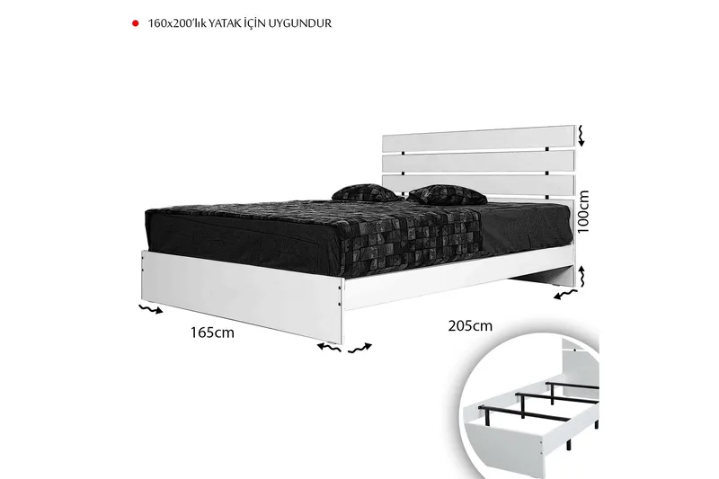 Bielany Sängram 165x205 cm - Natur - Möbler - Säng - Sängram & sängstomme