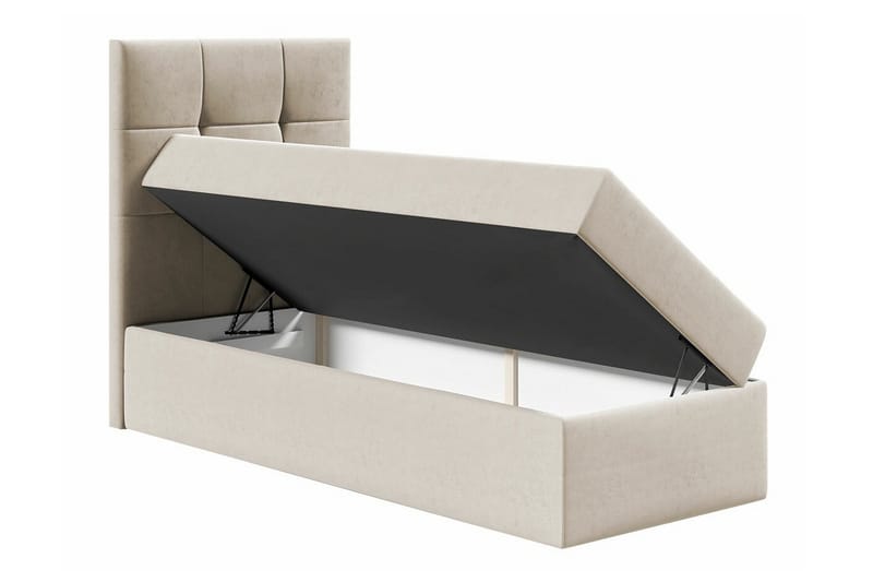 Boisdale Komplett Sängpaket 100x200 cm med Sänggavel + Bäddmadrass med Fasthetsgrad Medium - Svart - Möbler - Säng - Sängram & sängstomme