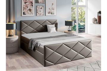Boisdale Sängram 140x200 cm i Konstläder med Fasthetsgrad Medium - Taupe - Möbler - Säng - Sängram & sängstomme