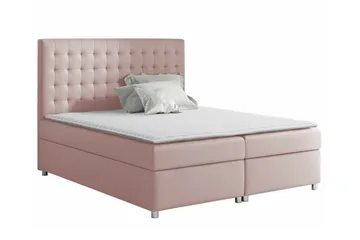 Boisdale Sängram 140x200 cm i Tyg med Sänggavel - Rosa - Möbler - Säng - Sängram & sängstomme