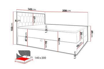 Boisdale Sängram 140x200 cm - Möbler - Säng - Sängram & sängstomme