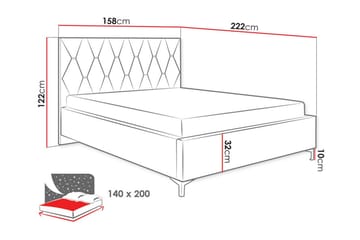 Boisdale Sängram 140x200 cm - Möbler - Säng - Sängram & sängstomme