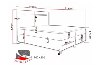 Boisdale Sängram 140x200 cm - Möbler - Säng - Sängram & sängstomme