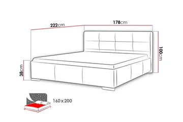 Boisdale Sängram 160x200 cm - Möbler - Säng - Sängram & sängstomme