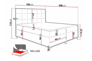 Boisdale Sängram 180x200 cm - Möbler - Säng - Sängram & sängstomme