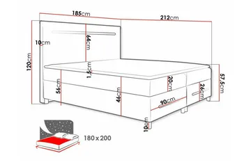 Boisdale Sängram 180x200 cm - Möbler - Säng - Sängram & sängstomme
