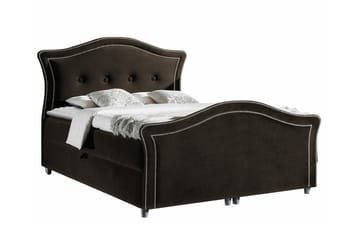 Boisdale Sängram med Förvaring 140x200 cm i Sammet med Fasthetsgrad Medium - Brun - Möbler - Säng - Sängram & sängstomme