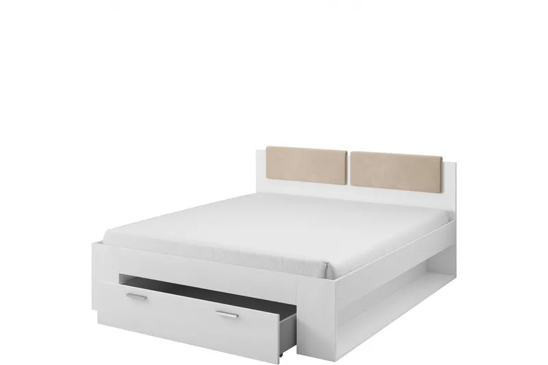 Bovera Sängram 160x200 cm - Askgrå|Vit - Möbler - Säng - Sängram & sängstomme