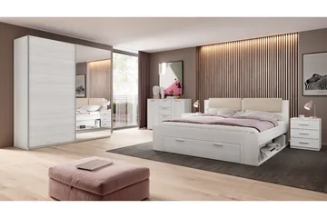 Bovera Sängram 160x200 cm - Askgrå|Vit - Möbler - Säng - Sängram & sängstomme