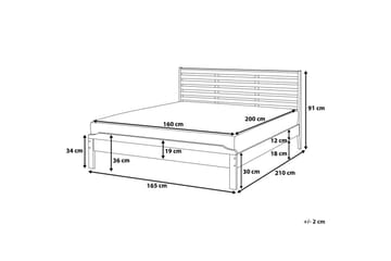 Carnac Sängram 160x200 cm - Trä/Natur - Möbler - Säng - Sängram & sängstomme