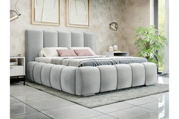 Cleaton Bubblig Sängram 140x200 cm - Grå / Ljus - Möbler - Säng - Sängram & sängstomme