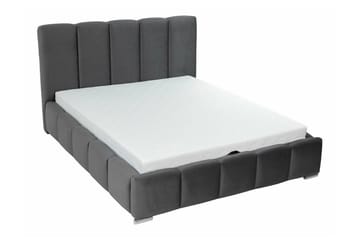 Cleaton Sängram 140x200 cm i Tyg med Förvaring och Sänggavel - Grön - Möbler - Säng - Sängram & sängstomme