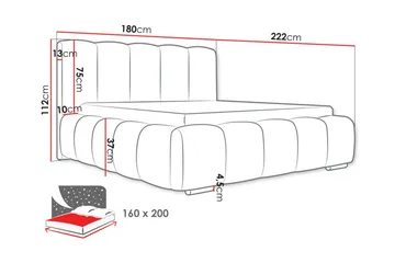 Cleaton Sängram 160x200 cm - Möbler - Säng - Sängram & sängstomme