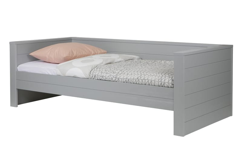 Dagbädd/Juniorsäng Mitchel 100x200 - Grå Tall - Möbler - Säng - Sängram & sängstomme