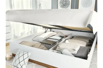 Dentro Säng 218x147x88 cm - Beige/Vit - Möbler - Säng - Sängram & sängstomme