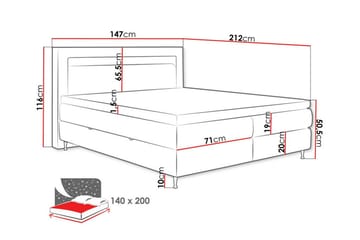 Derry Sängram 140x200 cm - Möbler - Säng - Sängram & sängstomme
