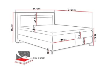 Derry Sängram 140x200 cm - Möbler - Säng - Sängram & sängstomme