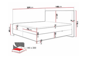 Derry Sängram 140x200 cm - Möbler - Säng - Sängram & sängstomme