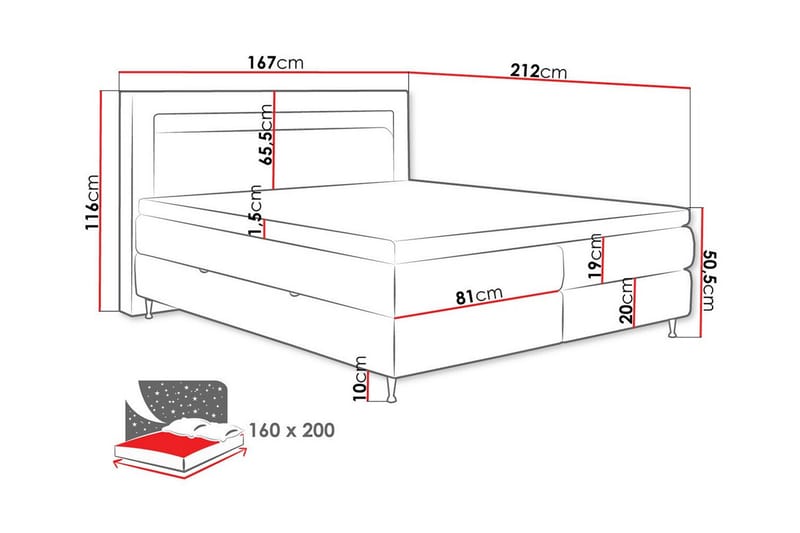 Derry Sängram 160x200 cm - Möbler - Säng - Sängram & sängstomme
