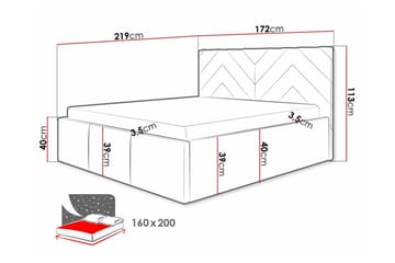 Derry Sängram 160x200 cm - Möbler - Säng - Sängram & sängstomme