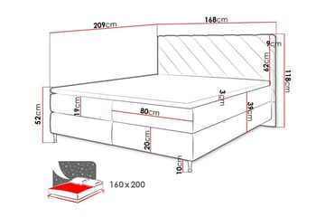 Derry Sängram 160x200 cm - Möbler - Säng - Sängram & sängstomme