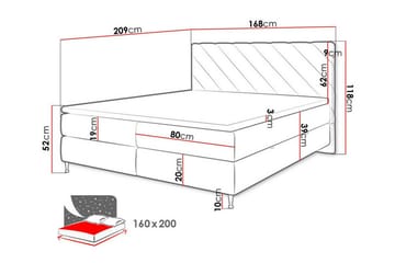 Derry Sängram 160x200 cm - Möbler - Säng - Sängram & sängstomme