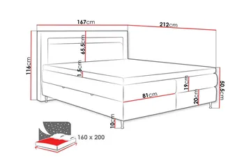 Derry Sängram 160x200 cm - Möbler - Säng - Sängram & sängstomme