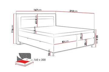 Derry Sängram 160x200 cm - Möbler - Säng - Sängram & sängstomme