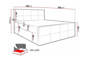 Derry Sängram 180x200 cm Dark grey - Möbler - Säng - Sängram & sängstomme