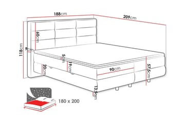 Derry Sängram 180x200 cm - Möbler - Säng - Sängram & sängstomme